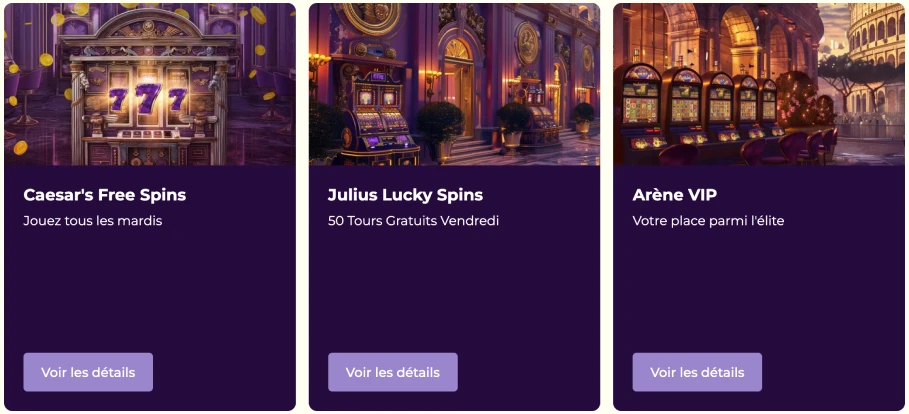 Bienvenue sur Julius casino